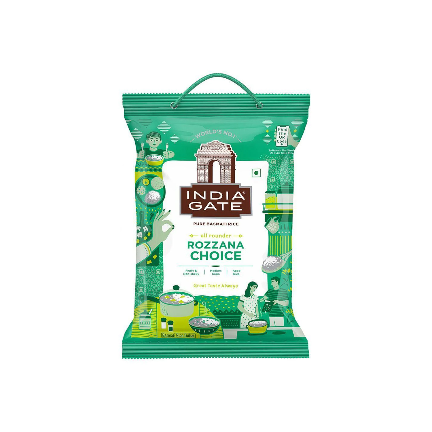 INDIAGATE ROZZANA CHOICE BASMATI RICE 1 KG